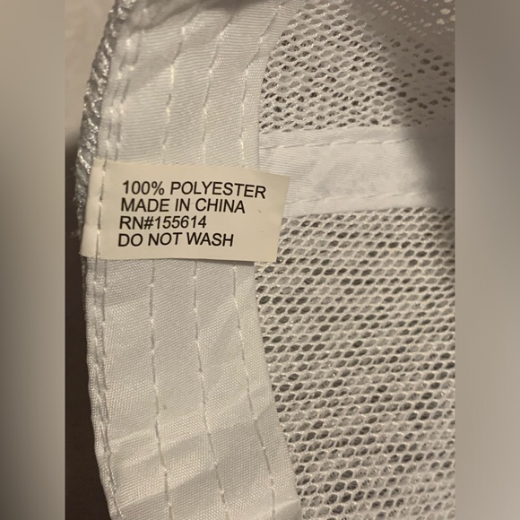 Blank White Mesh Lace hat with Tags - Picture 8 of 8